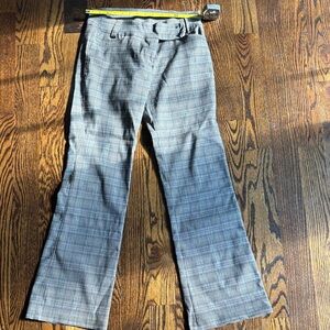 Gray Plaid Women's Pants
